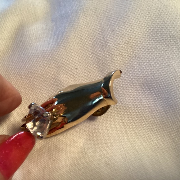 Ring large faux Diamond signed BROOCH so cute 🥰 M. JENT. DESIGNER - Picture 4 of 9